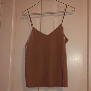 H&M Pink Velvet Spaghetti Strap Tank